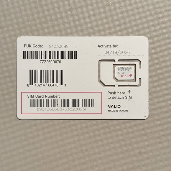 Brand New T-Mobile Sim Card - Picture 2 of 2